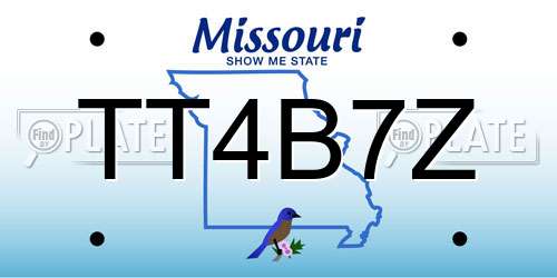 TT4B7Z Missouri License Plate