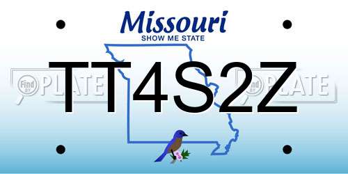 TT4S2Z Missouri License Plate