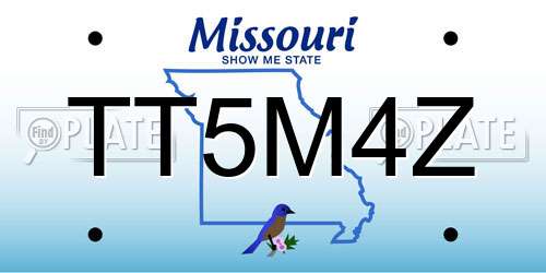 TT5M4Z Missouri License Plate