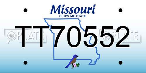 TT70552 Missouri License Plate
