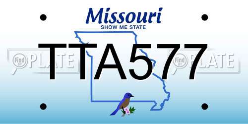 TTA577 Missouri License Plate