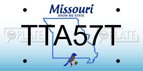 TTA57T Missouri License Plate