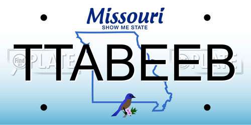 TTABEEB Missouri License Plate