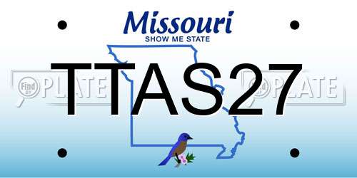 TTAS27 Missouri License Plate