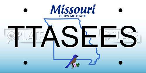 TTASEES Missouri License Plate