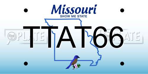TTAT66 Missouri License Plate