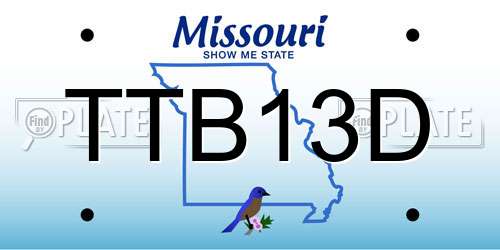TTB13D Missouri License Plate