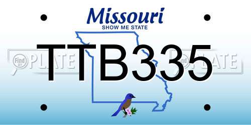 TTB335 Missouri License Plate
