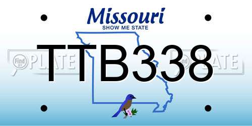 TTB338 Missouri License Plate
