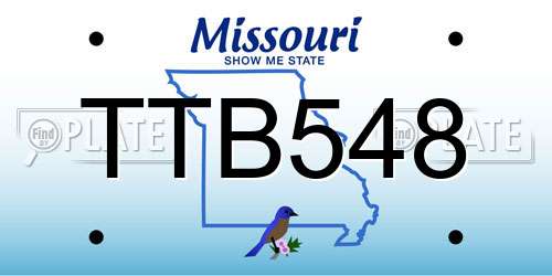 TTB548 Missouri License Plate