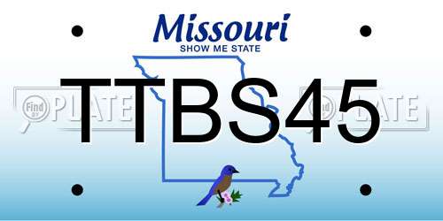 TTBS45 Missouri License Plate