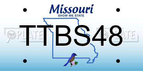 TTBS48 Missouri License Plate