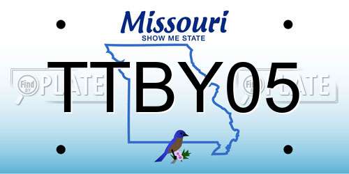 TTBY05 Missouri License Plate