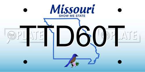 TTD60T Missouri License Plate
