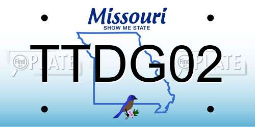 TTDG02 Missouri License Plate