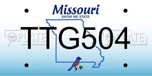 TTG504 Missouri License Plate