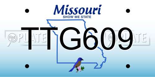 TTG609 Missouri License Plate