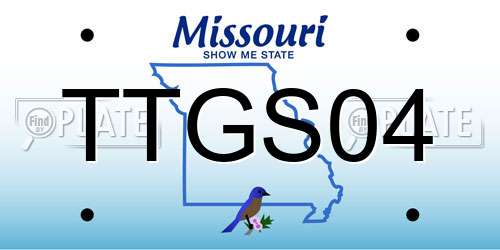 TTGS04 Missouri License Plate