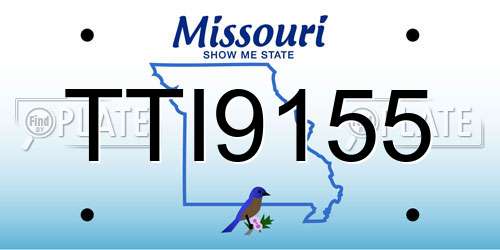 TTI9155 Missouri License Plate