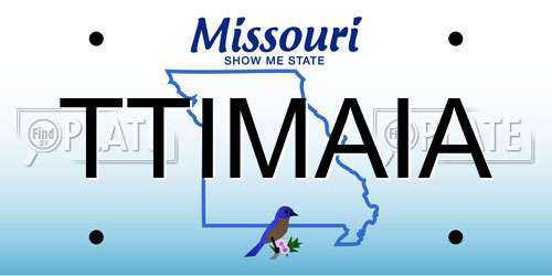 TTIMAIA Missouri License Plate