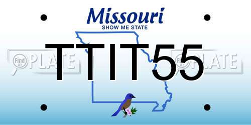 TTIT55 Missouri License Plate