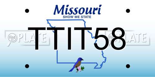 TTIT58 Missouri License Plate