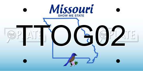TTOG02 Missouri License Plate