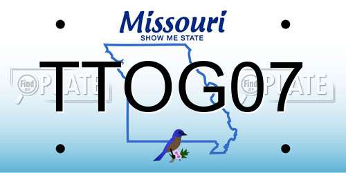 TTOG07 Missouri License Plate