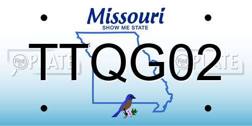 TTQG02 Missouri License Plate