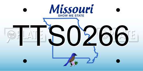 TTS0266 Missouri License Plate