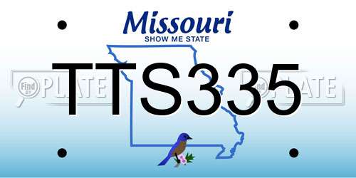 TTS335 Missouri License Plate