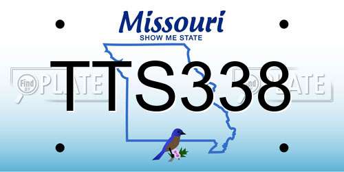 TTS338 Missouri License Plate
