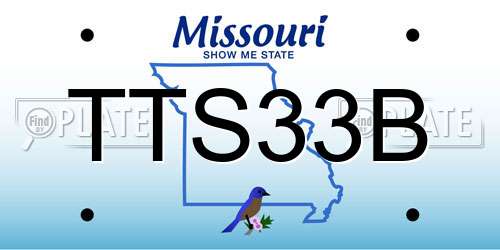 TTS33B Missouri License Plate