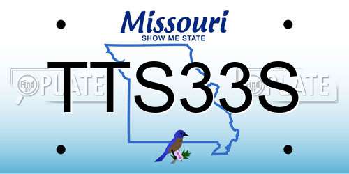 TTS33S Missouri License Plate