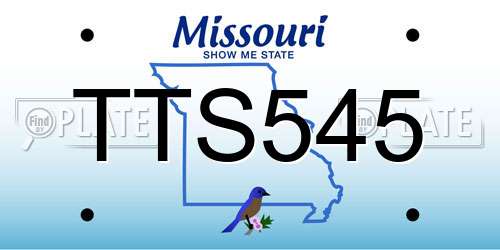 TTS545 Missouri License Plate