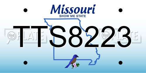 TTS8223 Missouri License Plate