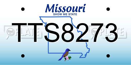 TTS8273 Missouri License Plate