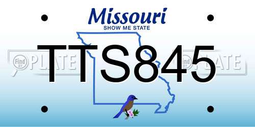 TTS845 Missouri License Plate
