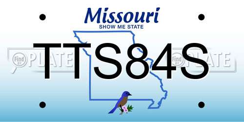 TTS84S Missouri License Plate
