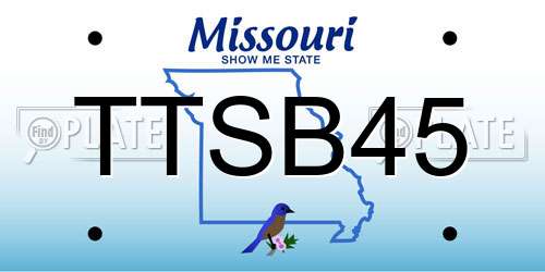 TTSB45 Missouri License Plate