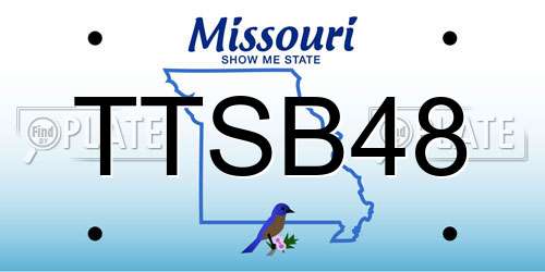 TTSB48 Missouri License Plate