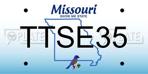 TTSE35 Missouri License Plate