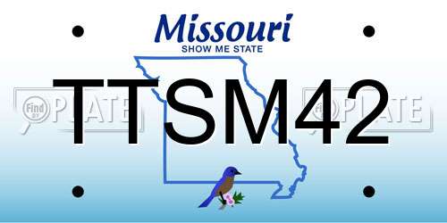 TTSM42 Missouri License Plate