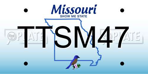 TTSM47 Missouri License Plate