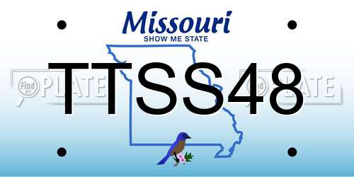 TTSS48 Missouri License Plate