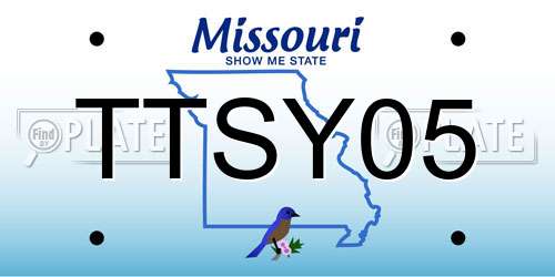 TTSY05 Missouri License Plate