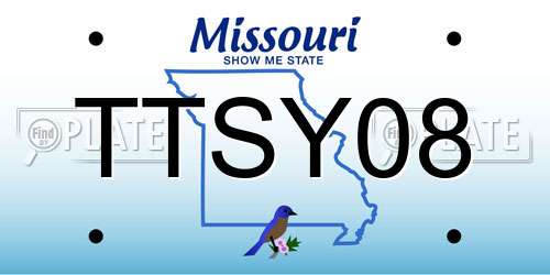 TTSY08 Missouri License Plate