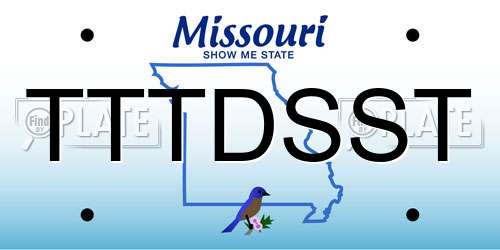 TTTDSST Missouri License Plate