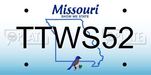 TTWS52 Missouri License Plate