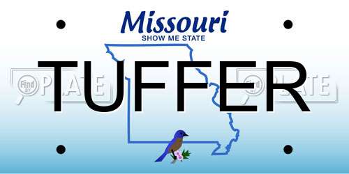 TUFFER Missouri License Plate